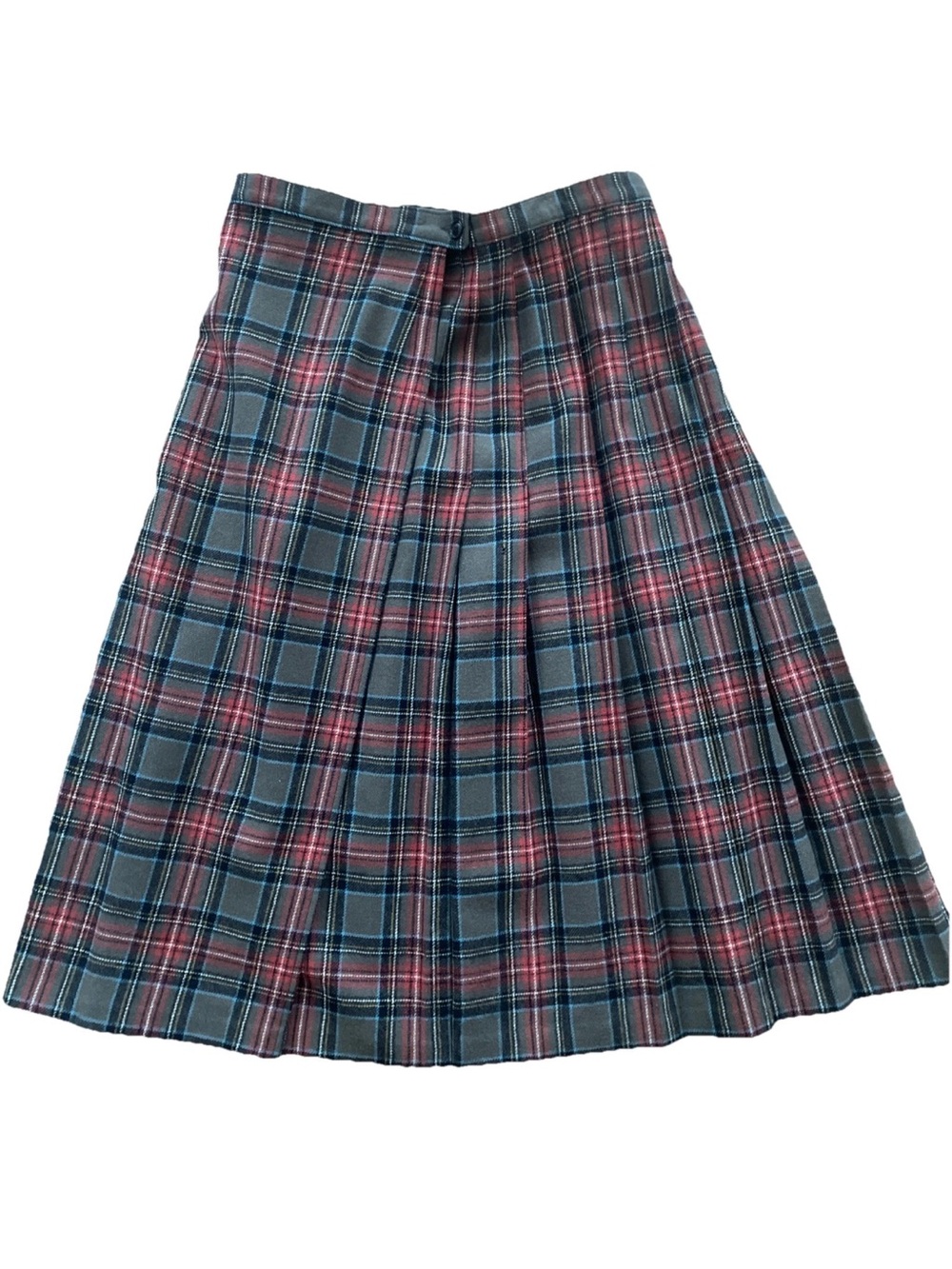 Vintage Pendleton Women's 26" Waist Plaid 100% Wool Skirt Below Knees size 10